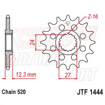 Lánckerék első JT 1444