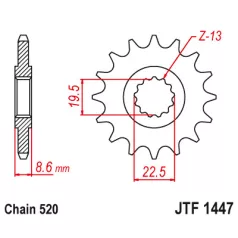 Lánckerék első JT 1447-14RB