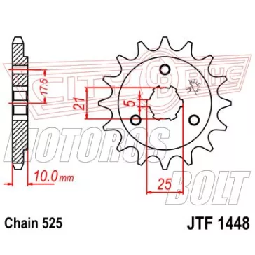 Lánckerék első JT 1448