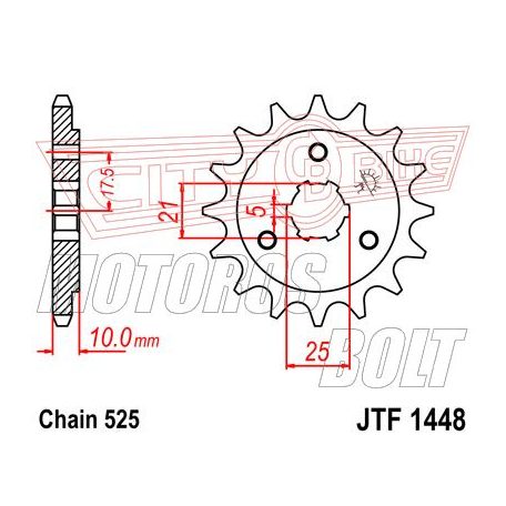 Lánckerék első JT 1448-15