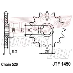 Lánckerék első JT 1450