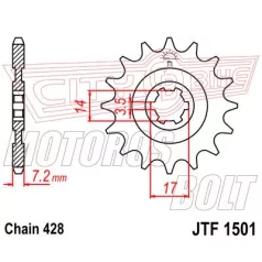 Lánckerék első JT 1501