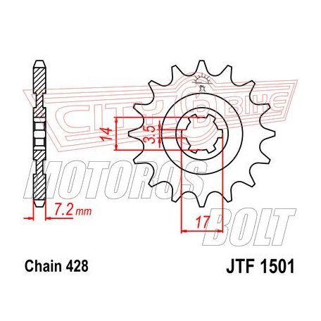 Lánckerék első JT 1501-14