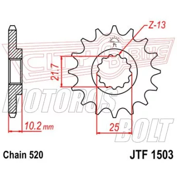 Lánckerék első JT 1503