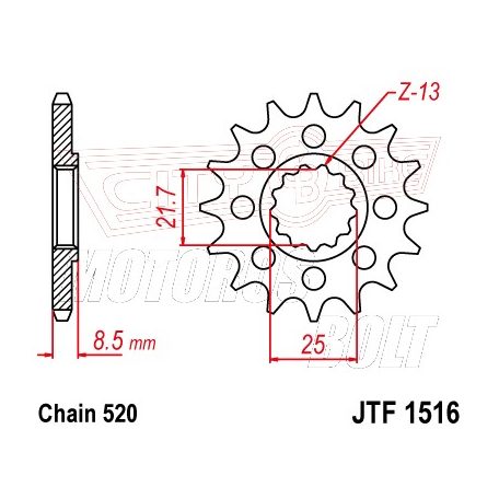 Lánckerék első JT 1516-15