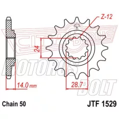 Lánckerék első JT 1529