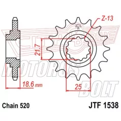 Lánckerék első JT 1538