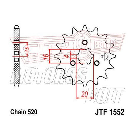 Lánckerék első JT 1552-11