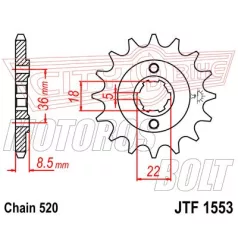 Lánckerék első JT 1553
