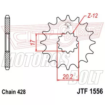 Lánckerék első JT 1556