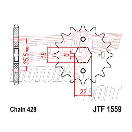 Lánckerék első JT 1559