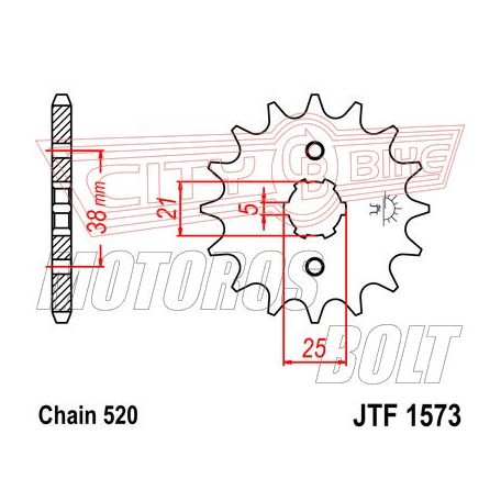 Lánckerék első JT 1573