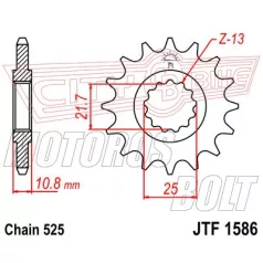 Lánckerék első JT 1586-16RB