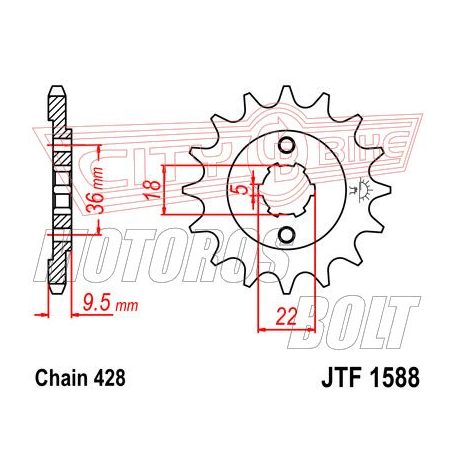 Lánckerék első JT 1588