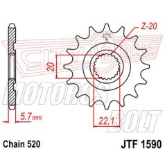 Lánckerék első JT 1590