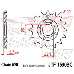 Lánckerék első JT 1590-14SC