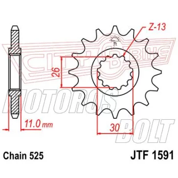 Lánckerék első JT 1591-16