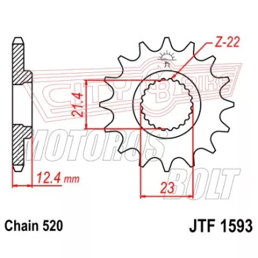 Lánckerék első JT1593