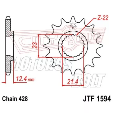 Lánckerék első JT1594
