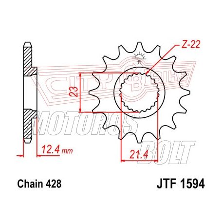 Lánckerék első JT1594