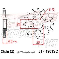 Lánckerék első JT 1901-14SC