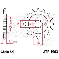 Lánckerék első JT 1903-13