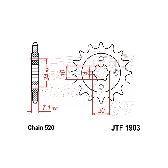 Lánckerék első JT 1903 Lánckerék első JT 1903