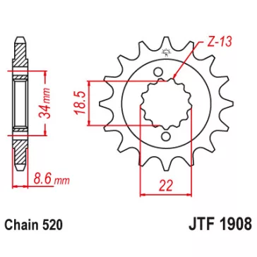 Lánckerék első JT 1908