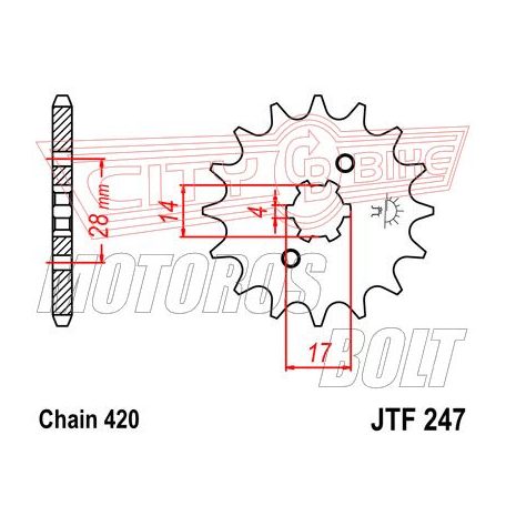 Lánckerék első JT 247