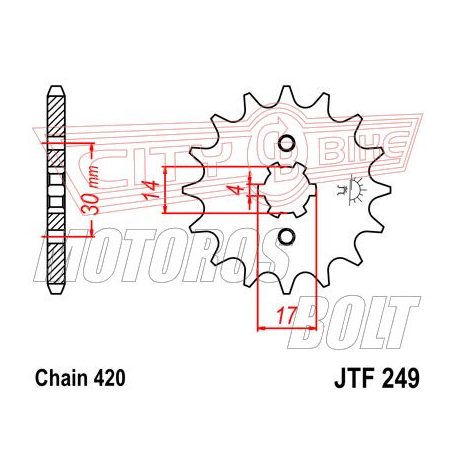 Lánckerék első JT 249