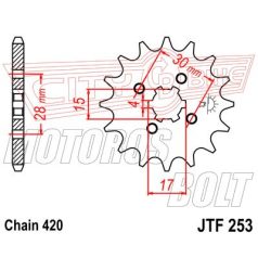 Lánckerék első JT 253-14
