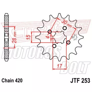 Lánckerék első JT 253