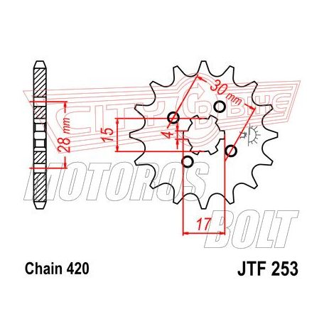 Lánckerék első JT 253