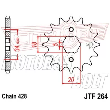Lánckerék első JT 264