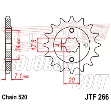 Lánckerék első JT 266