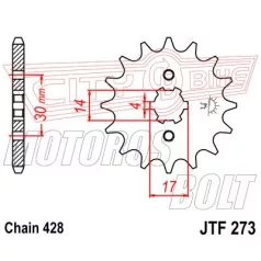 Lánckerék első JT 273-14