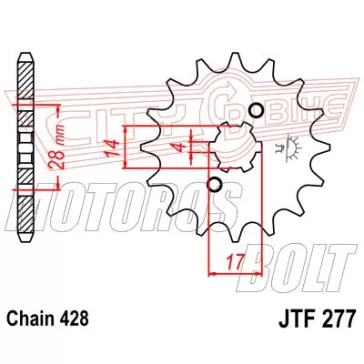 Lánckerék első JT 277-14