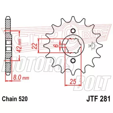 Lánckerék első JT 281