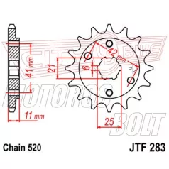 Lánckerék első JT 283