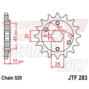 Lánckerék első JT 283