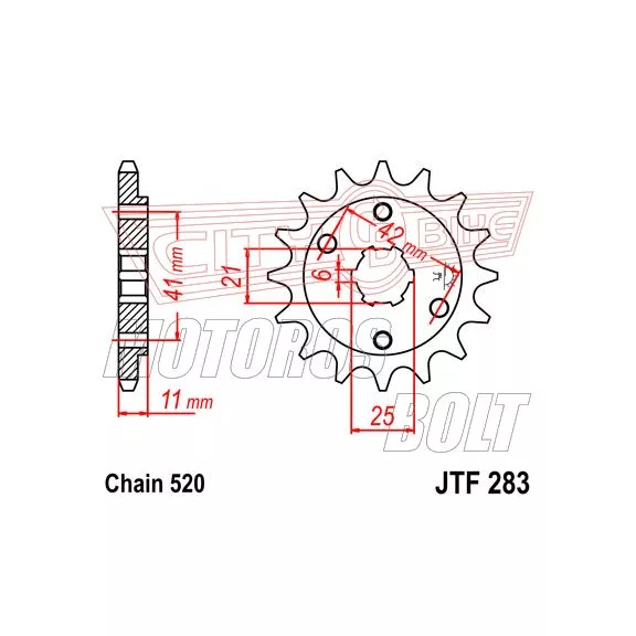 Lánckerék első JT 283-15 Lánckerék első JT 283-15