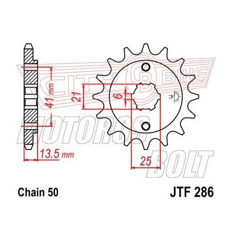 Lánckerék első JT 286-15