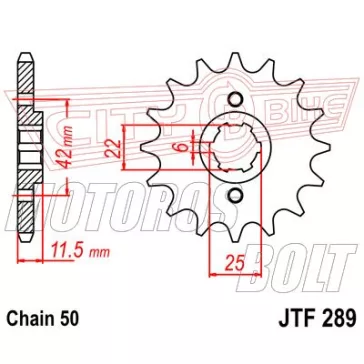 Lánckerék első JT 289