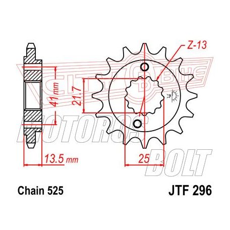 Lánckerék első JT 296-16