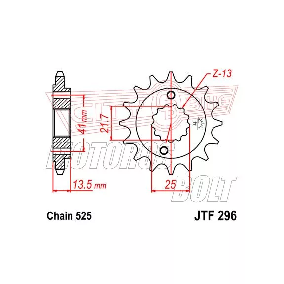 Lánckerék első JT 296-15RB Lánckerék első JT 296-15RB