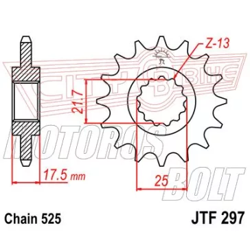 Lánckerék első JT 297-15