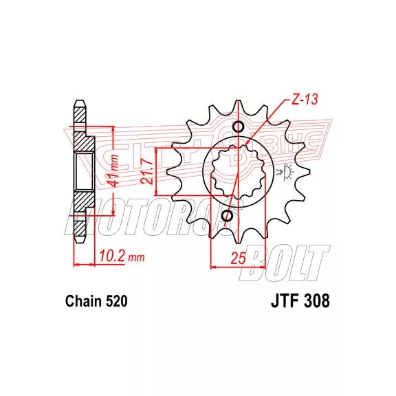 Lánckerék első JT 308-14RB Lánckerék első JT 308-14RB