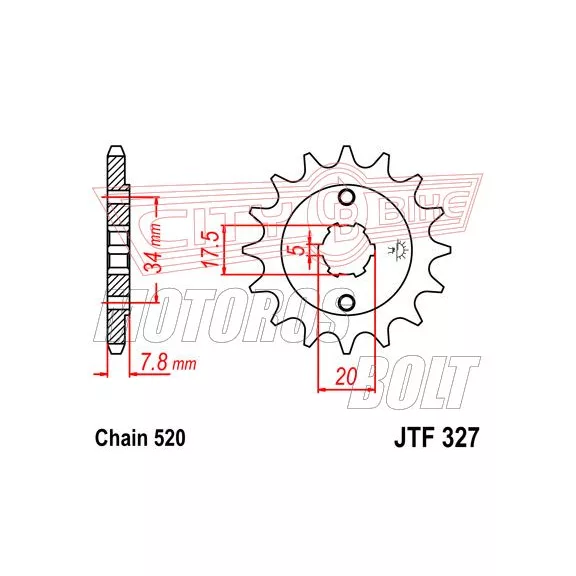 Lánckerék első JT 327-13 Lánckerék első JT 327-13