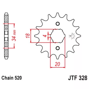 Lánckerék első JT 328