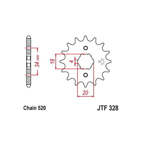 Lánckerék első JT 328-13 Lánckerék első JT 328-13